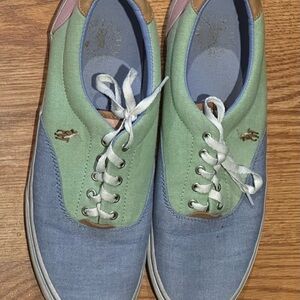 Polo Ralph Lauren Pastel Green and Blue Sneakers